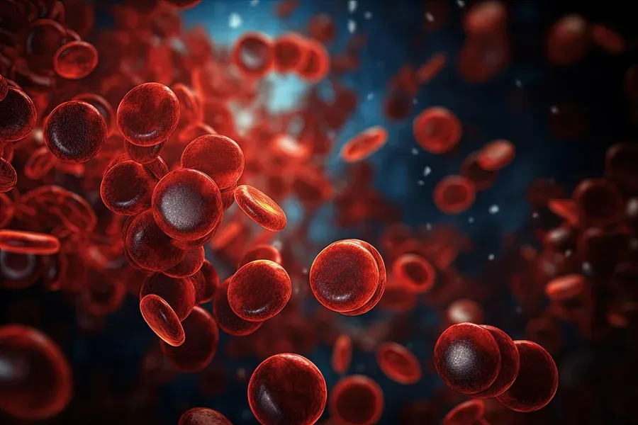 3D illustration of platelets in the bloodstream. Get major autohemotherapy from Brandi Terra, NP at Oak & Stone Wellness in San Diego.